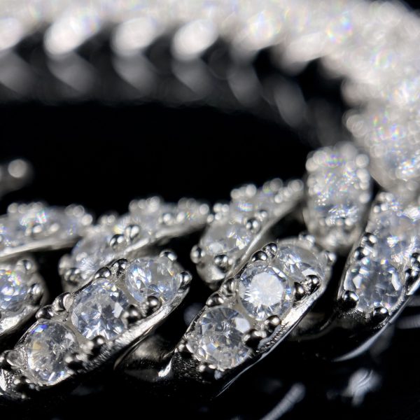 pulseracubanablanca3 Pulsera Cubana Big Diamonds 18k