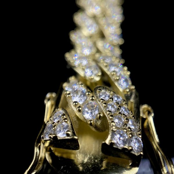 pulseracubanaamarilla Pulsera Cubana Big Diamonds 18k