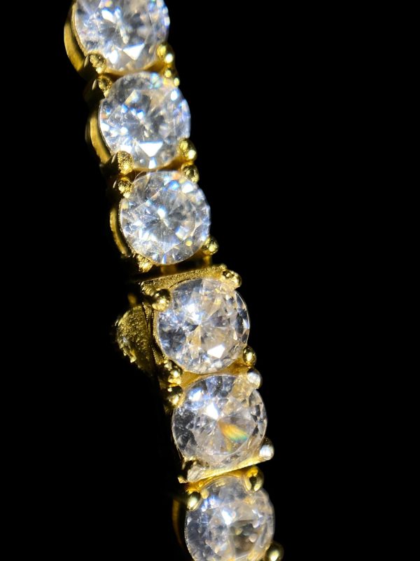 4mmtenniszoom Cadena Tennis Broche Luxury 18k