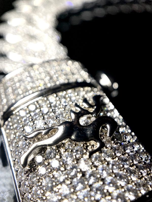 Pulsera Cuban Prong 25mm 18k