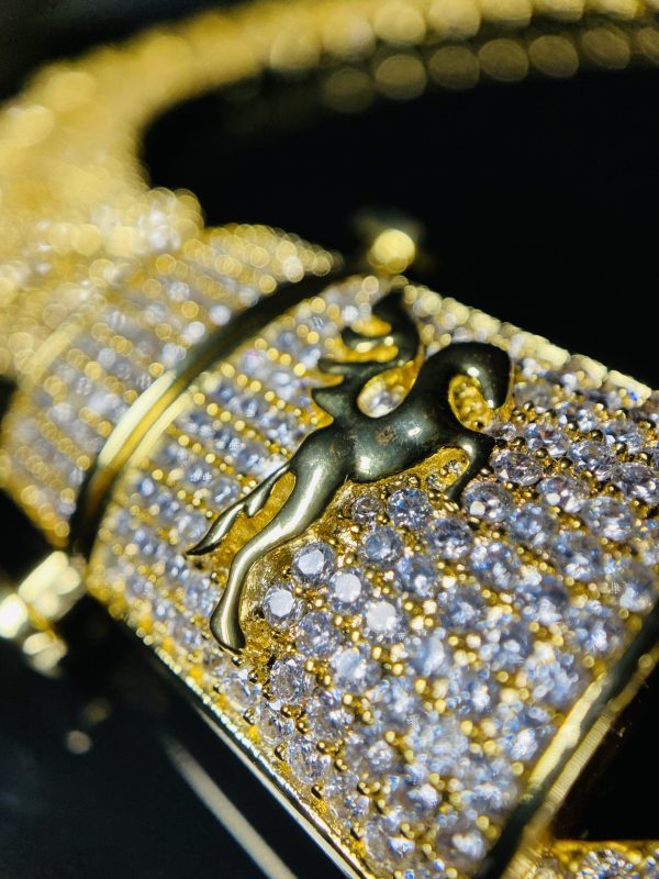 Cadena Cuban Prong 25mm 18k