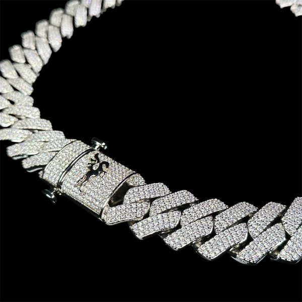 Cadena Cuban Prong 25mm 18k