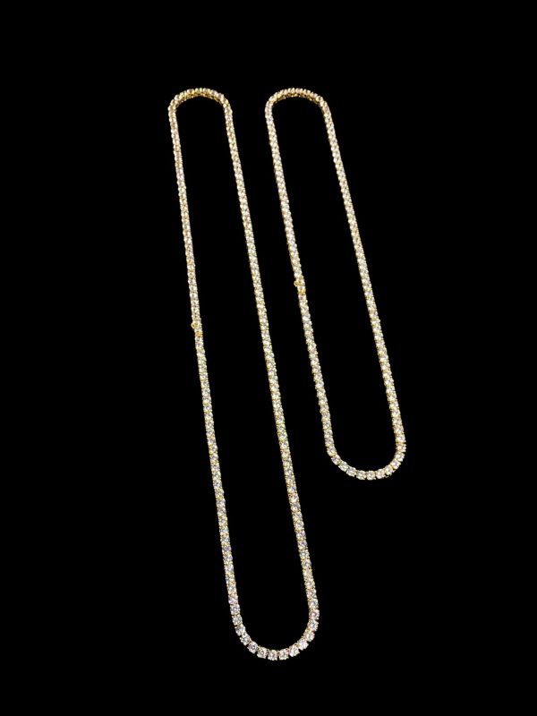 doblettenis4amarilla Cadena Tennis Broche Luxury 18k