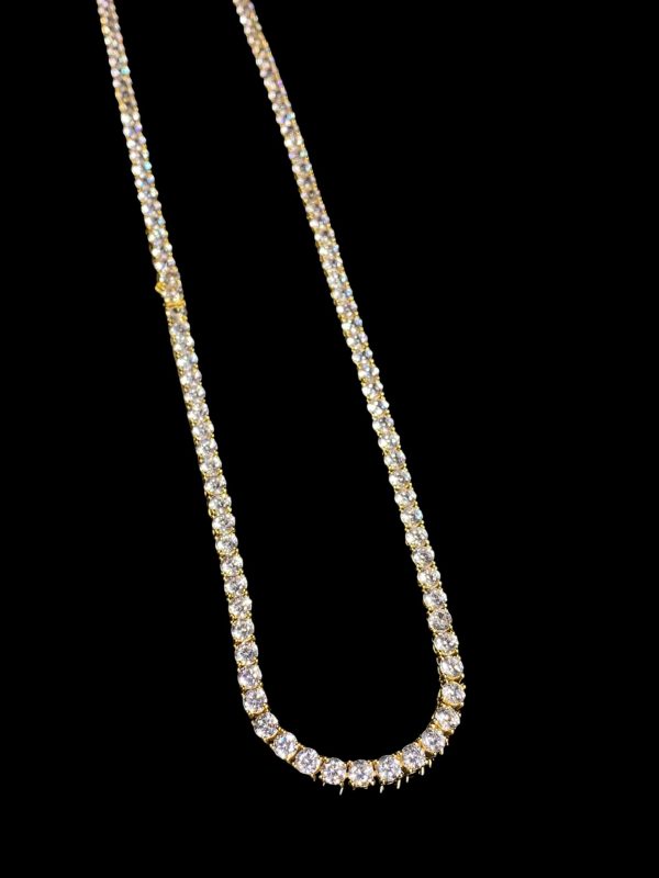 tennis4mmamarillaprimerplano Cadena Tennis Broche Luxury 18k