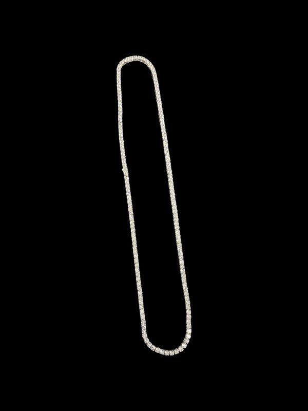 tennis4mmwhite Cadena Tennis Broche Luxury 18k