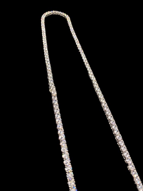 tennis65cmwhite Cadena Tennis Broche Luxury 18k