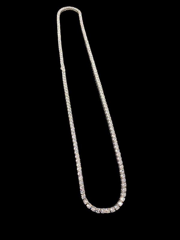 tennis70cmwhitee Cadena Tennis Broche Luxury 18k