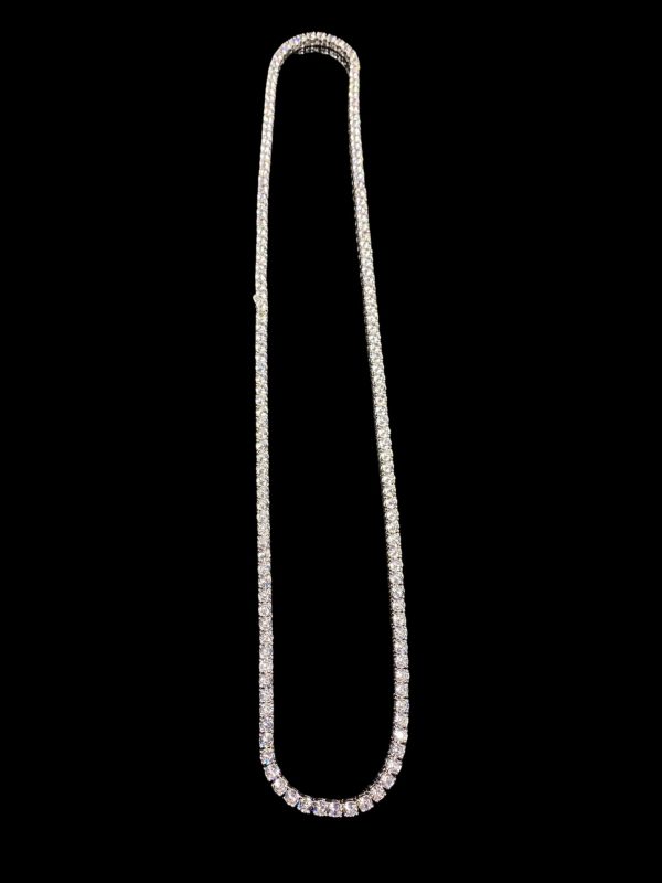 tenniswhite70cm Cadena Tennis Broche Luxury 18k